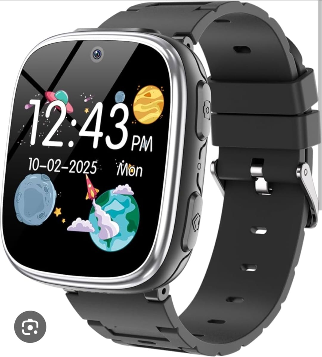 Kids Smart Watch Girls Boys - Smart Watch for Kids Game Watch Gifts for 4-12 Years Old with 26 Games Camera Alarm Video Music Player Pedometer Flashlight Birthday Gift for Boys Girls (5 Black)