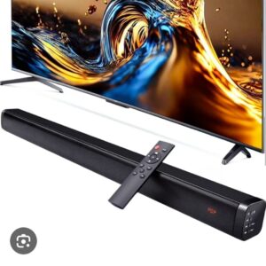 TOPVISION 2.1 Ch Sound Bar for TV, Bluetooth 5.4 Sound Bar with Subwoofer with HDMI ARC/Optical/Aux/USB, 3D Surround Sound System for gifts